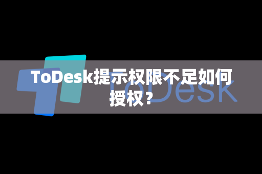 ToDesk提示权限不足如何授权？