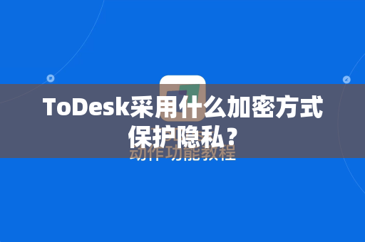 ToDesk采用什么加密方式保护隐私？