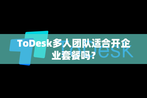 ToDesk多人团队适合开企业套餐吗？